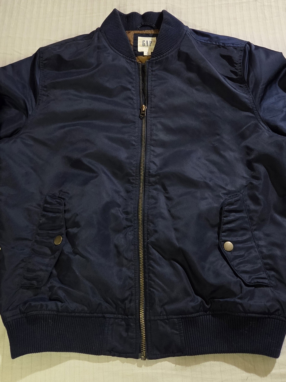 Vintage Gap Navy Blue Lined Full Zip Windbreaker Jacket Size MED
